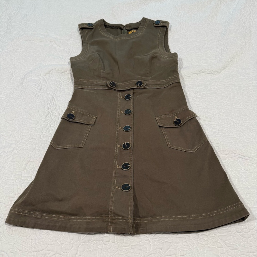 Anthropologie Olive Green Dress
